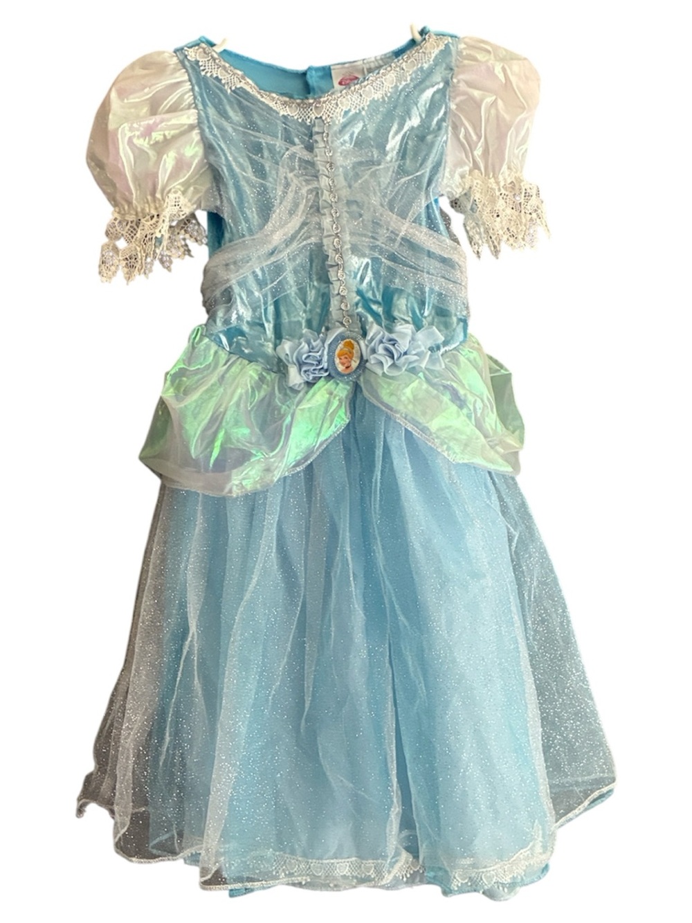 Disney Princess Cinderella Blue Sparkle Costume Halloween Party Dress size 4 6